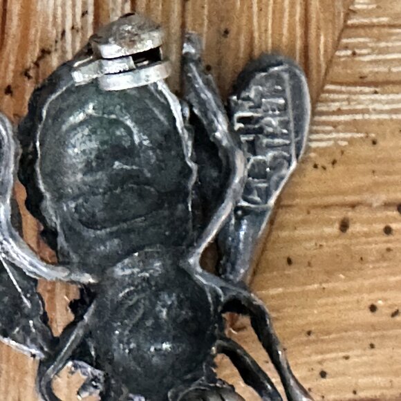 Vintage Sterling Silver Bee Brooch Signed Israel – Figural Insect Pin Nature 1 “ - Picture 5 of 10